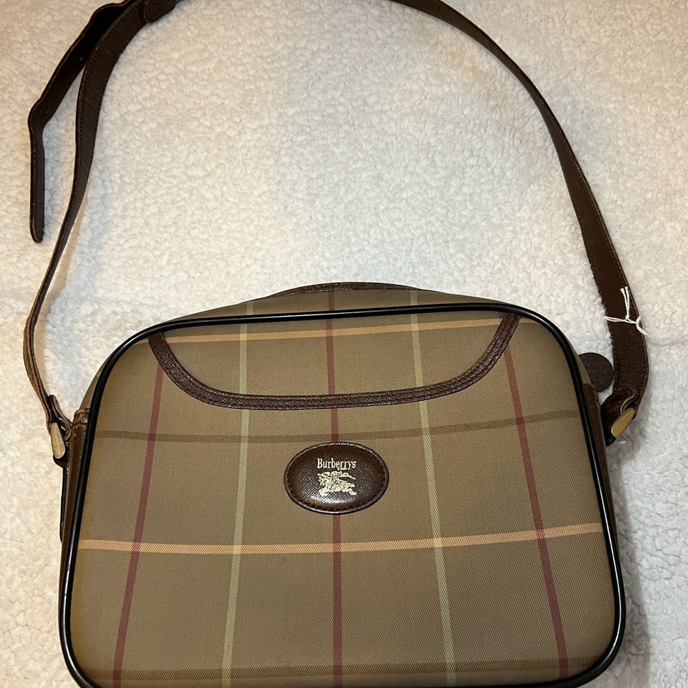 Burberry Nova Check Shoulder Bag Canvas Multicolor 36970c Vintage Plaid Auth